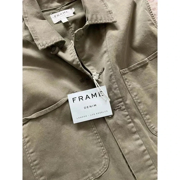 Frame Denim Le Service Sleeveless Wide Leg Green Jumpsuit Womens Size XL NWT - Picture 4 of 13